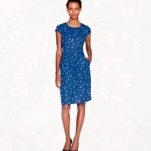 J. Crew Silk Polka Dot Fit & Flare Dress Size 8